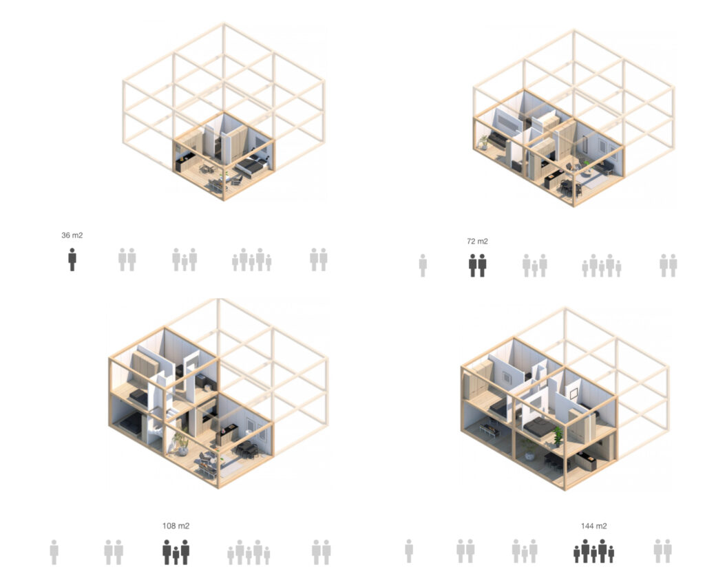 diverse unità abitative del urban village project